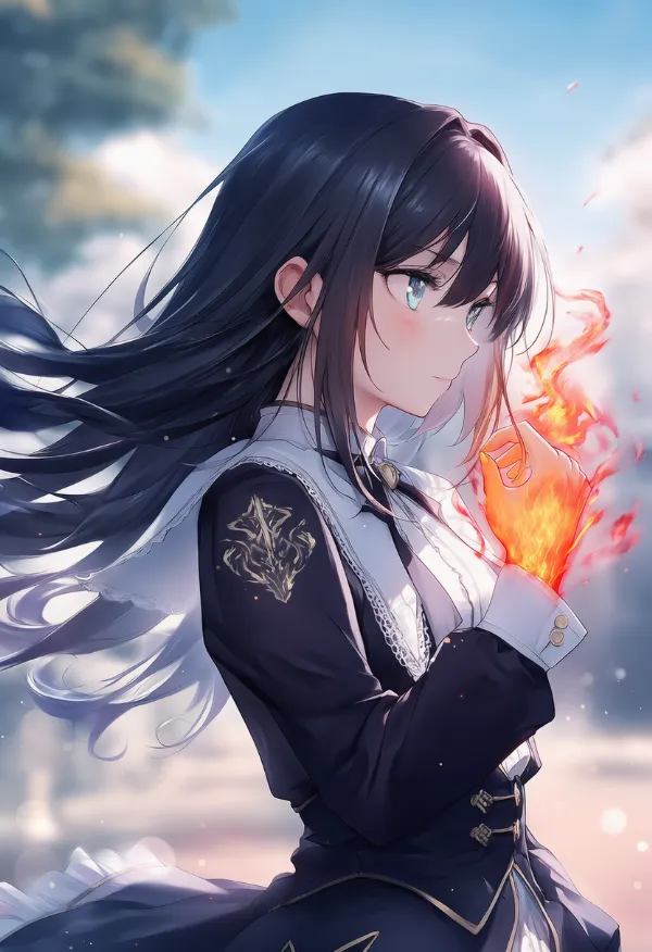 炎の手のAIイラスト｜プロンプト紹介