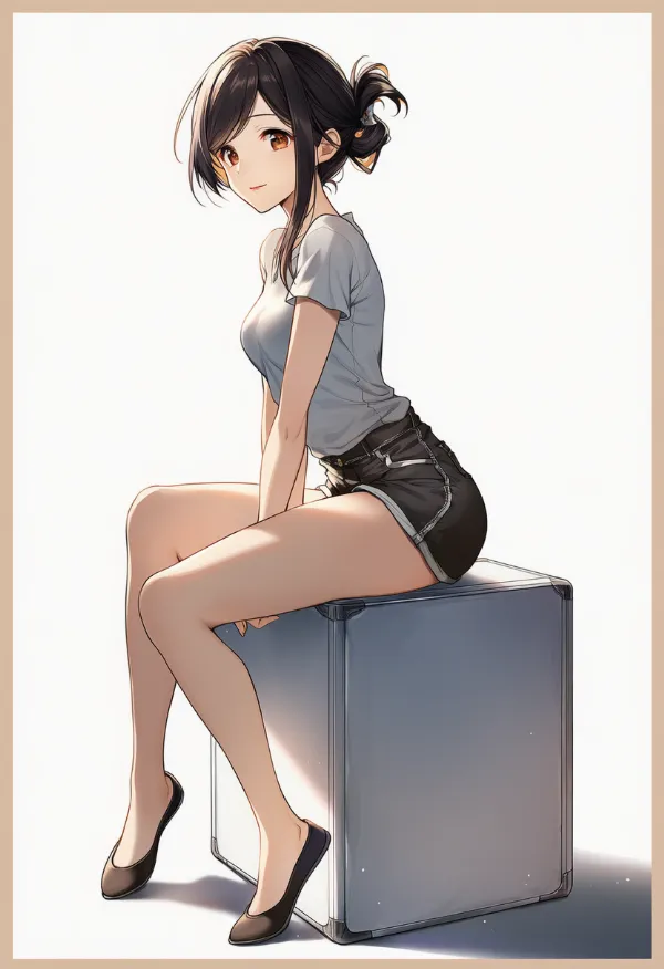 フラットパンプス|女子大生ファッションのプロンプト紹介