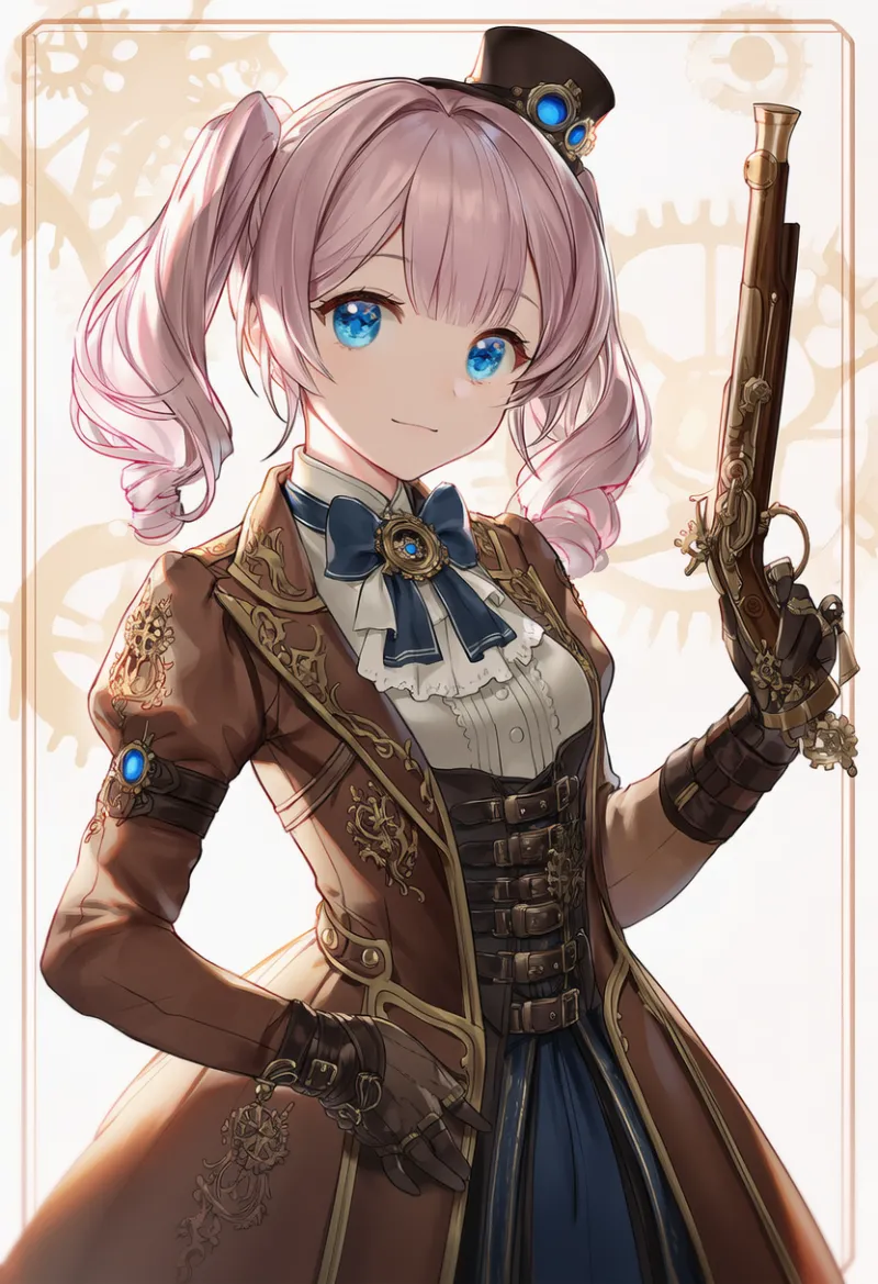 火縄銃のAIイラスト(スチームパンク)|プロンプト紹介