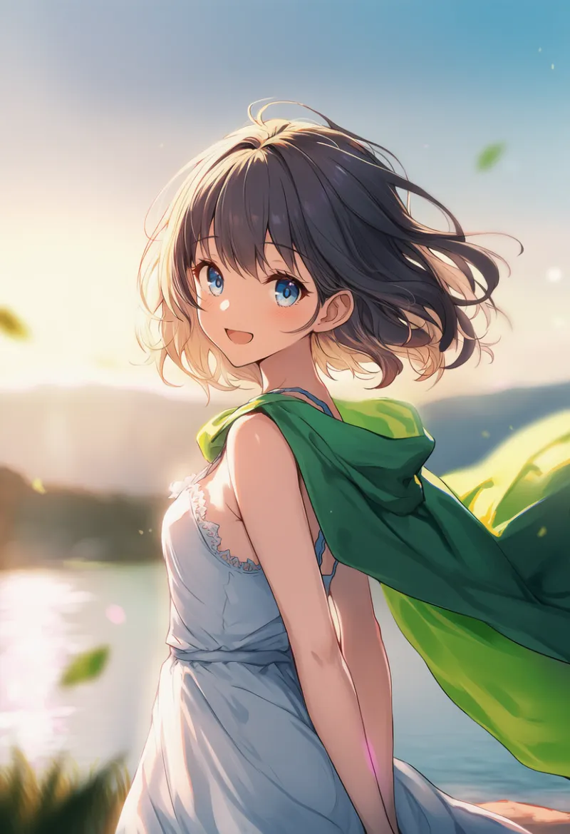 ケープが風でなびくプロンプト：floating cape｜AIイラスト