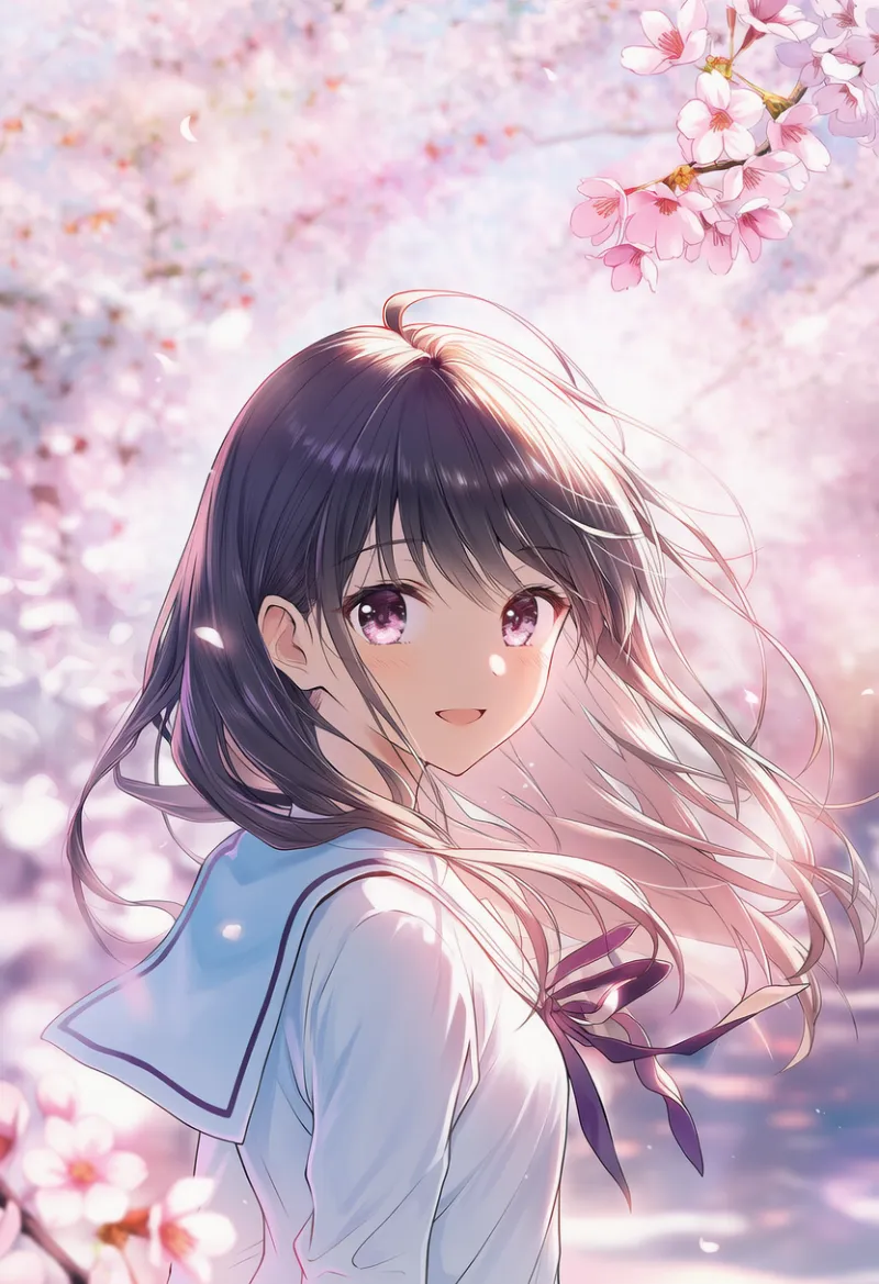 風に揺れる髪のプロンプト：floating hair｜AIイラスト