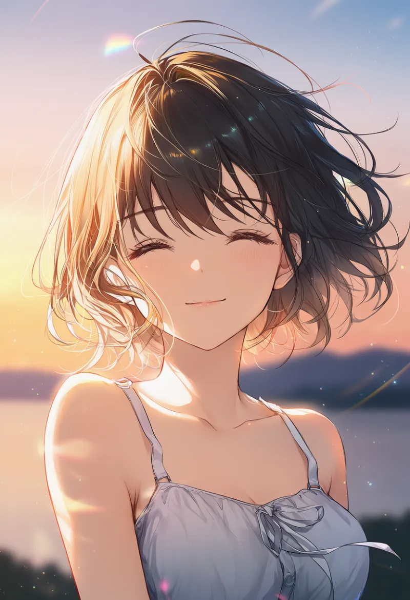 浮遊する粒子のプロンプト：floating particles｜AIイラスト