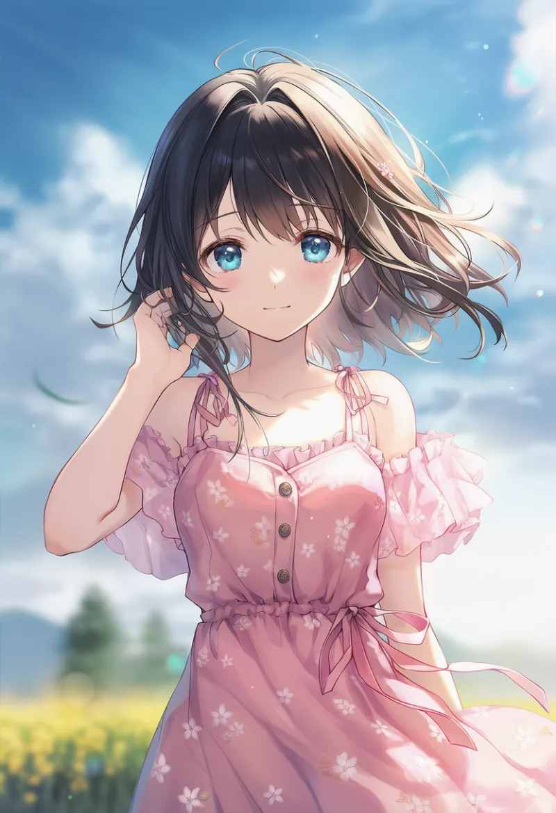 花柄プリントのAIイラスト（豪華な服用）｜プロンプト紹介