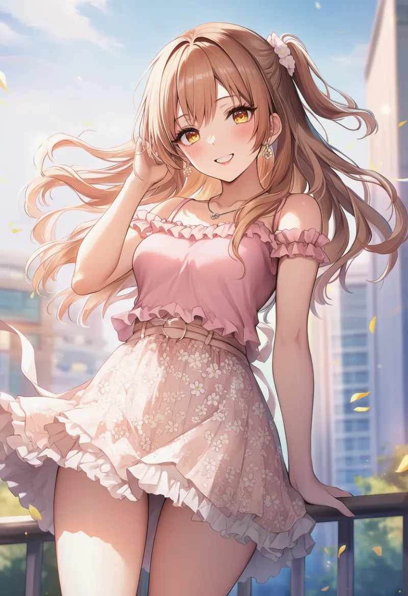 花柄スカートのAIイラスト（姫カジ）｜プロンプト紹介