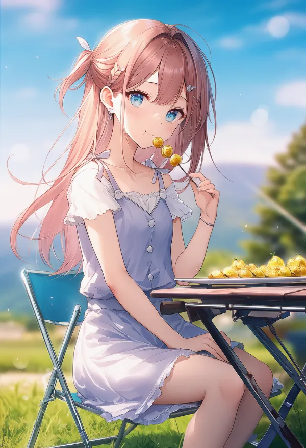 折り畳みテーブルのAIイラスト｜プロンプト紹介