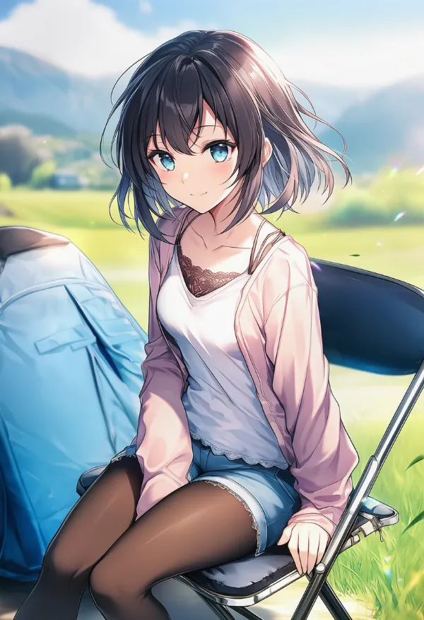 折り畳み椅子のAIイラスト｜プロンプト紹介