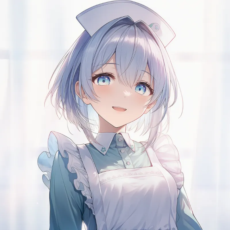 フリルのエプロンのAIイラスト｜プロンプト紹介：frilled apron