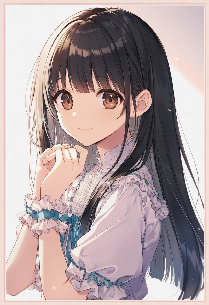 フリル付きのカフスのAIイラスト|デート用コーデのプロンプト紹介