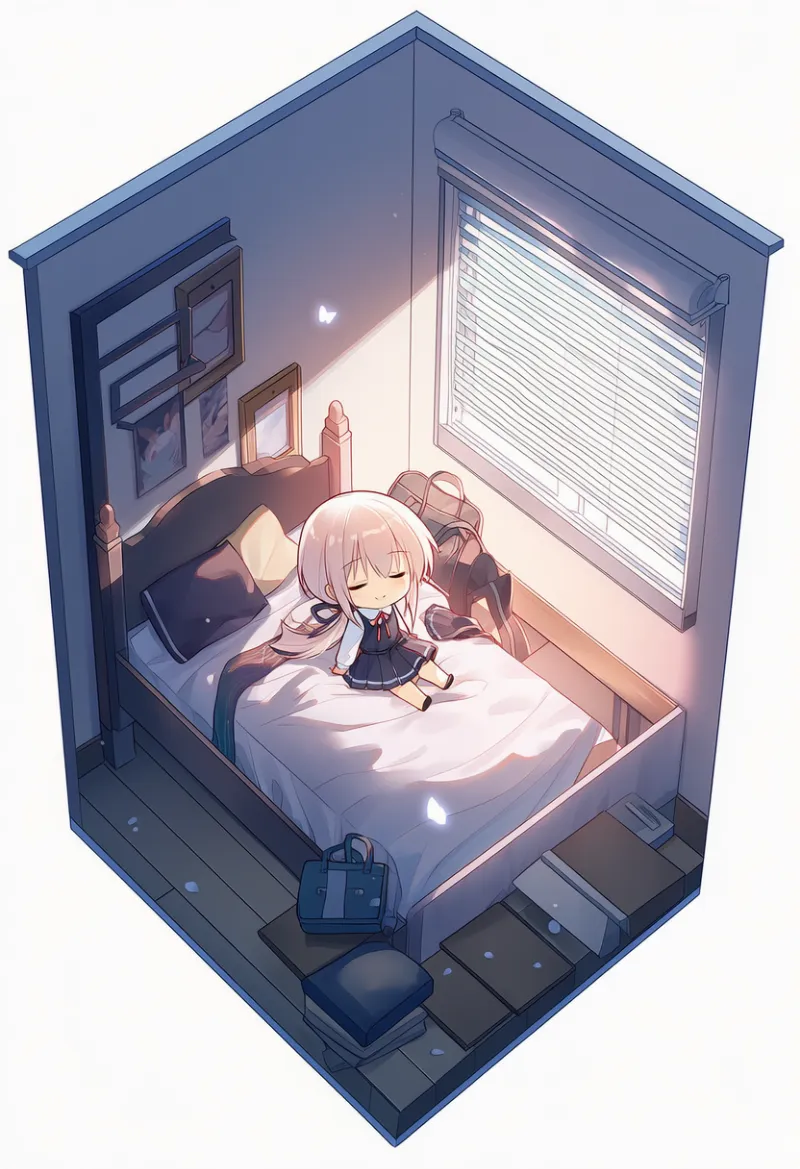 外から覗き見るような構図のジオラマを再現したAIイラスト|プロンプト紹介:diorama, from outside