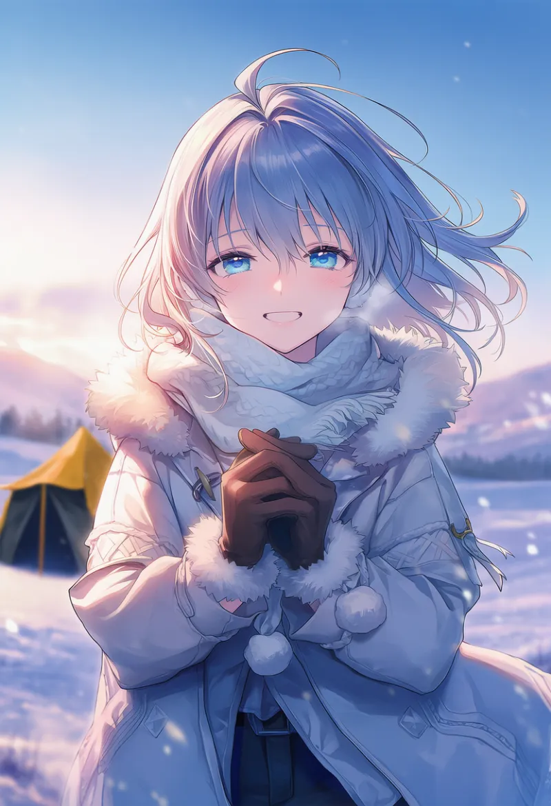 毛皮の裏地付きの手袋のAIイラスト｜プロンプト紹介