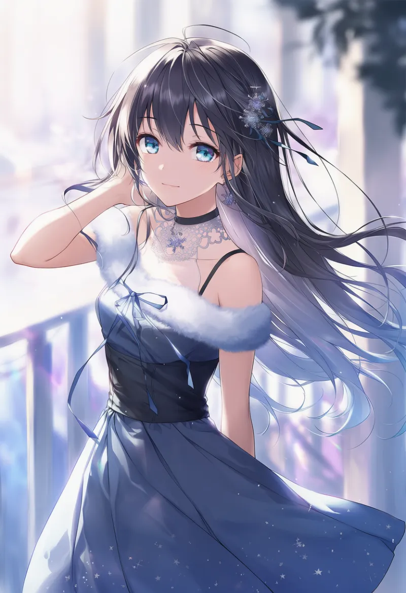 毛皮の縁取りのAIイラスト（豪華な服用）｜プロンプト紹介