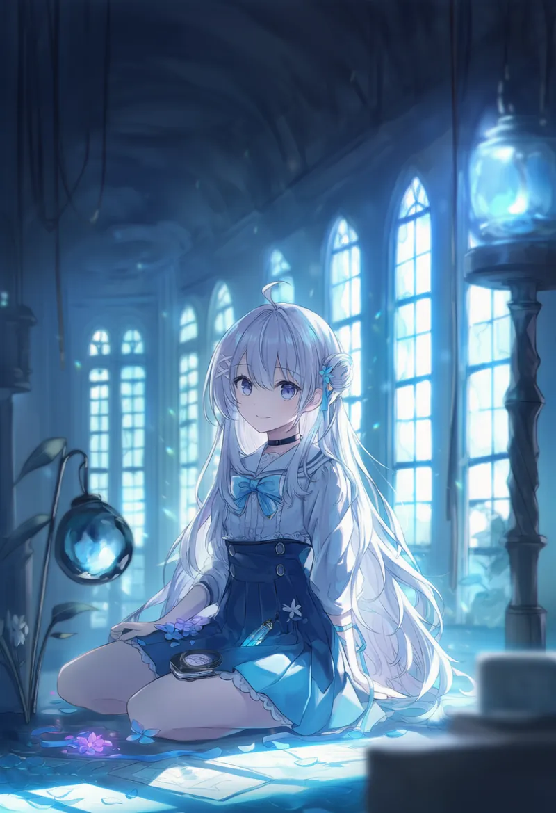 光る窓のAIイラスト