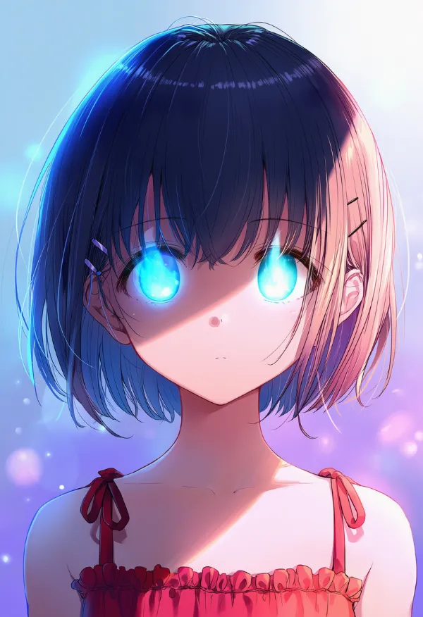 輝く目のAIイラスト（催眠シーン）