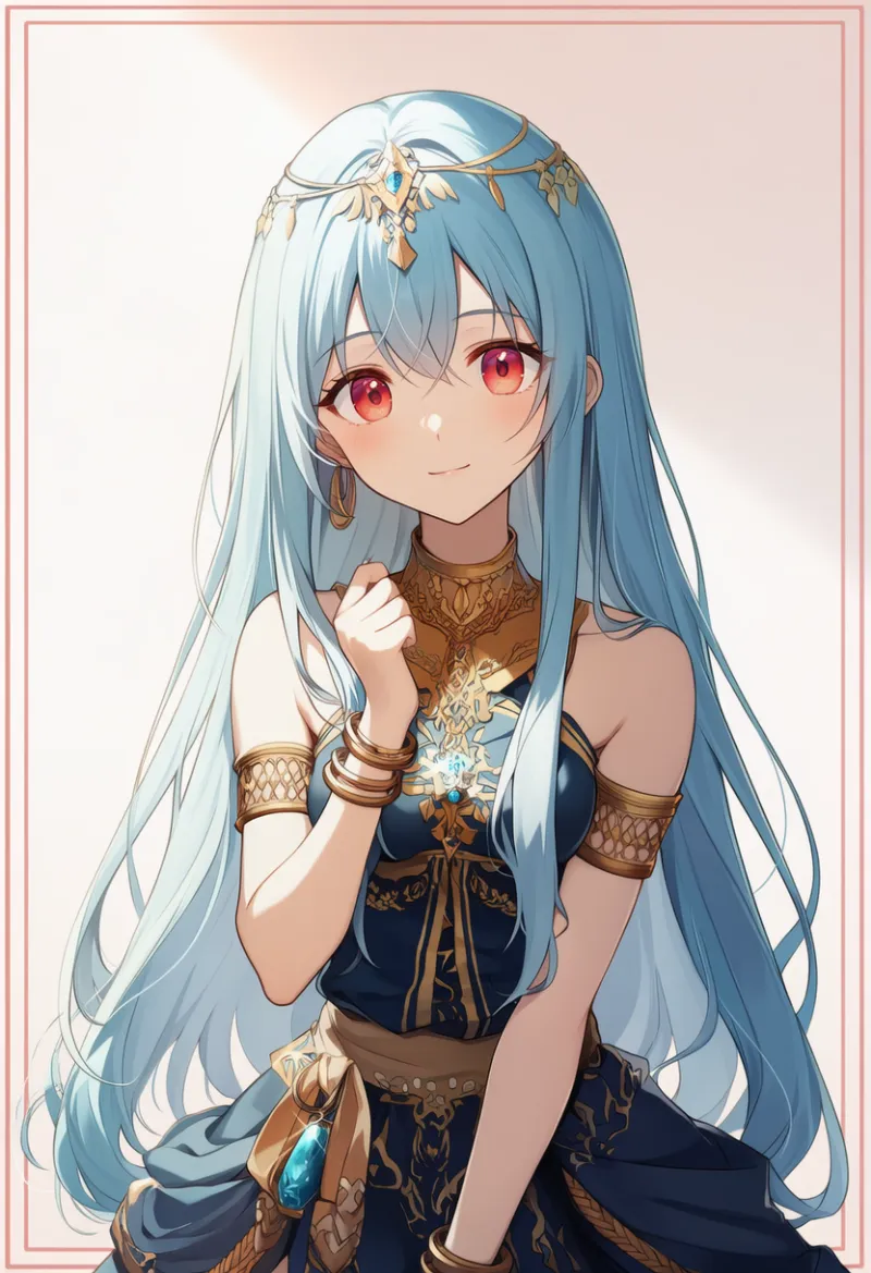 ゴールドアムレットのAIイラスト（アラビア衣装）｜プロンプト紹介