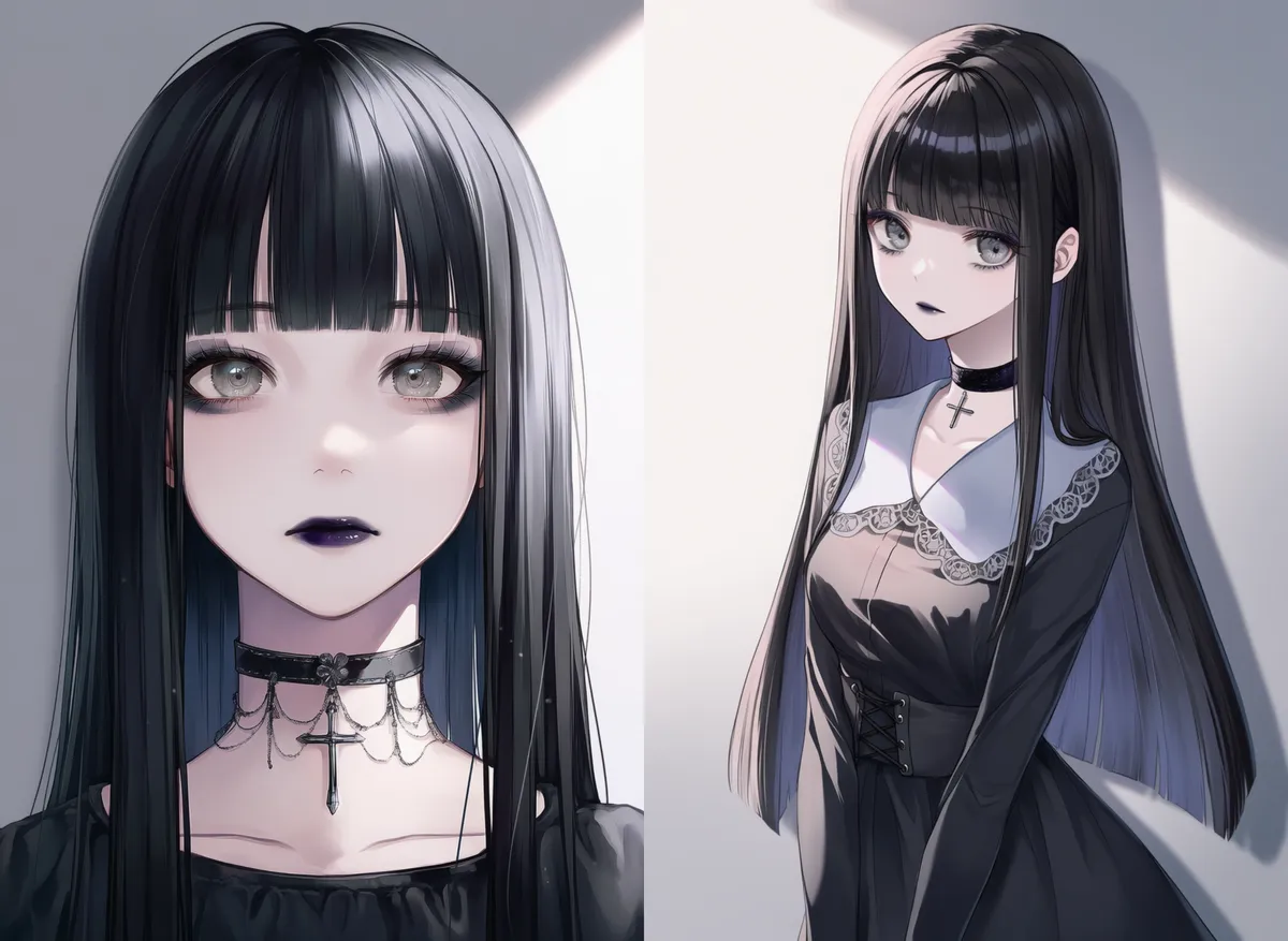 トラディショナルゴスのメイクを再現したAIイラスト|プロンプト紹介