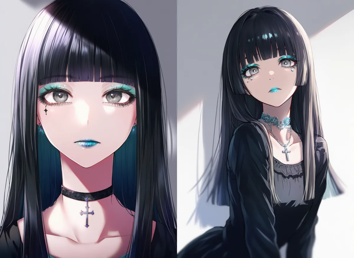 サイバーゴスのメイクを再現したAIイラスト|プロンプト紹介