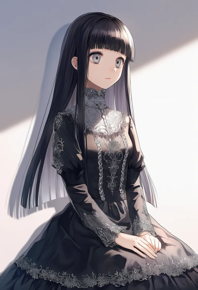 ゴシックロリータを再現するプロンプト:gothic lolita|AIイラスト