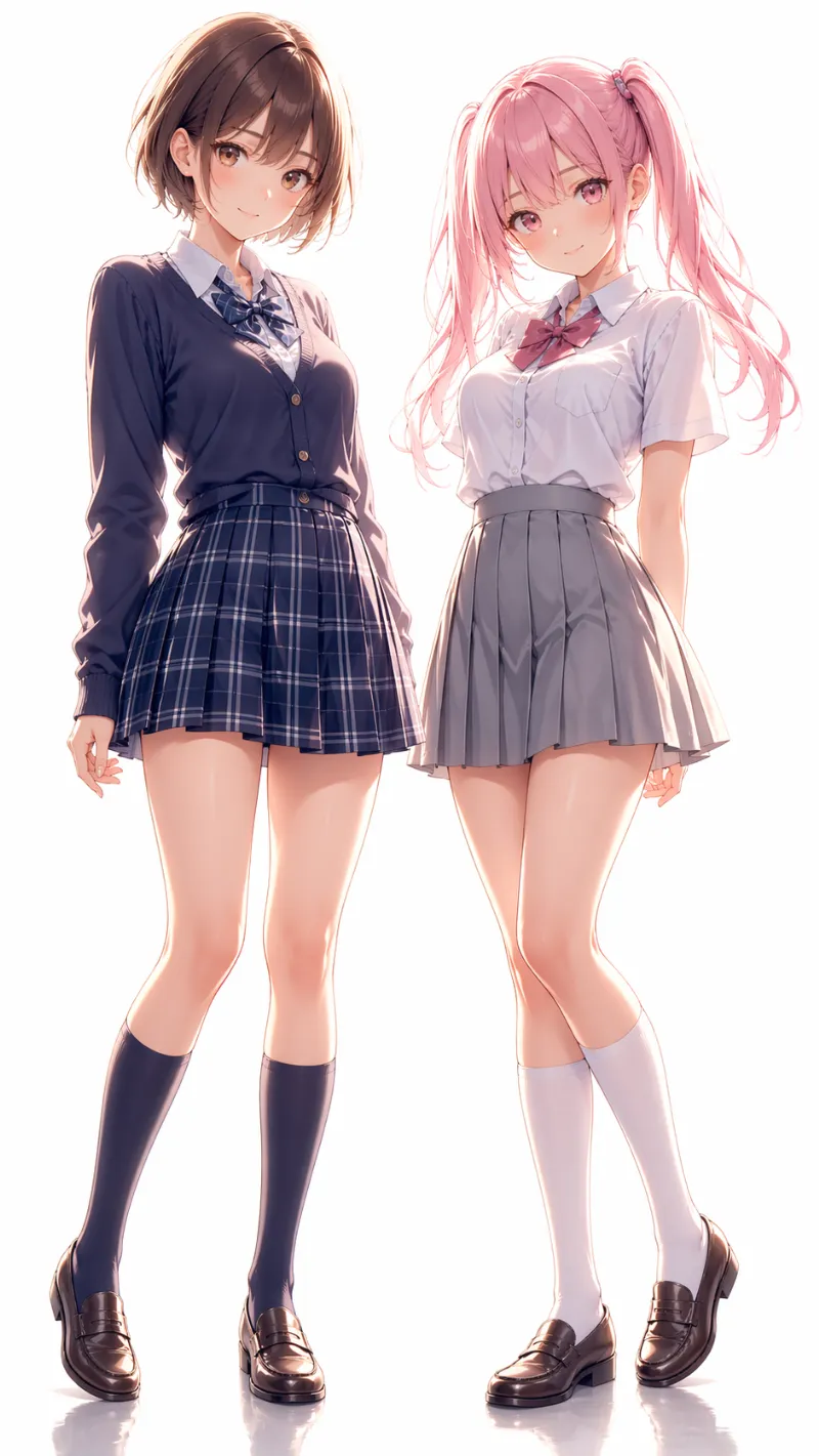 美少女2人の全身のAIイラスト-1｜GPT Image 2で生成したAnimagineXLの作例