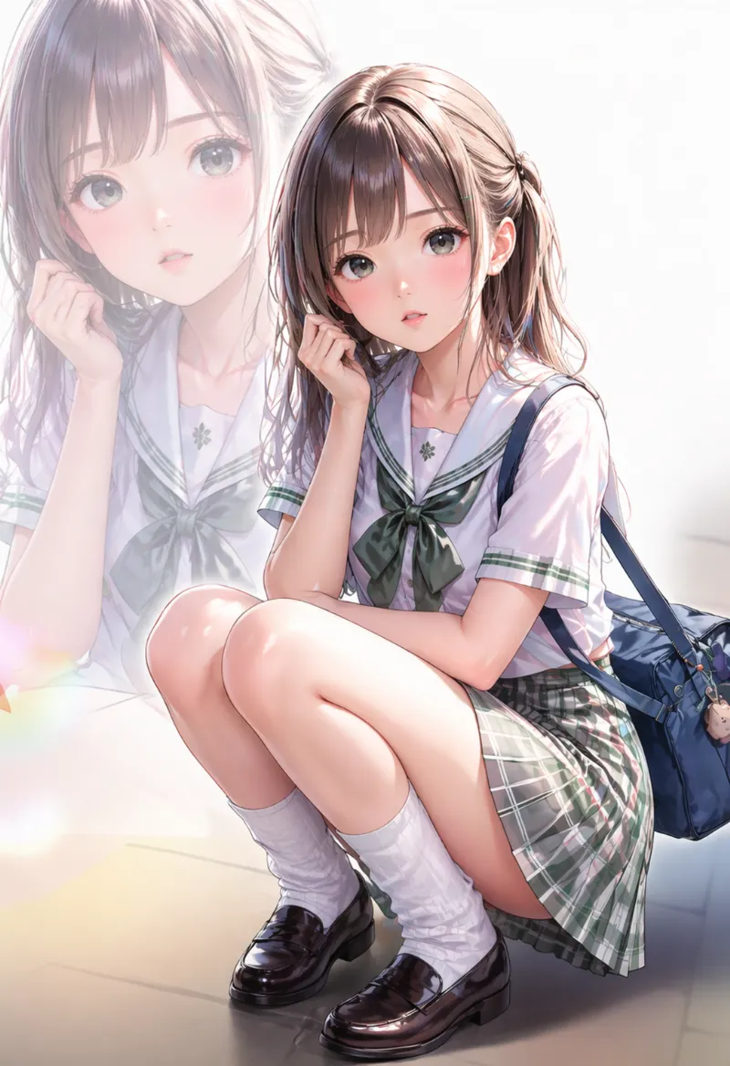 座り姿の美少女のAIイラスト-2｜GPT Image 2で生成したAnimagineXLの作例