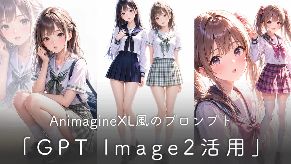 GPT Image 2でAnimagineXL風イラストを作るプロンプト