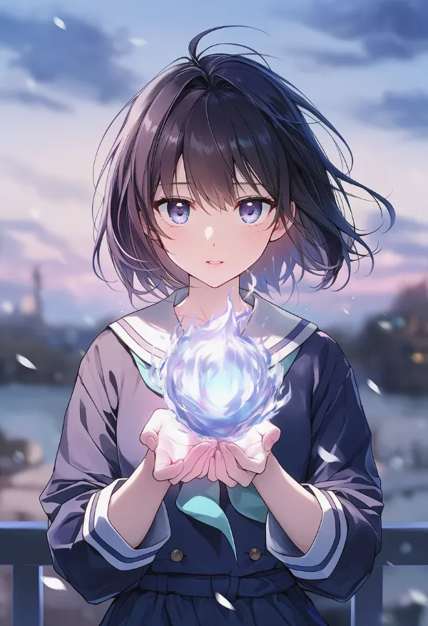 グレーの炎のAIイラスト｜プロンプト紹介