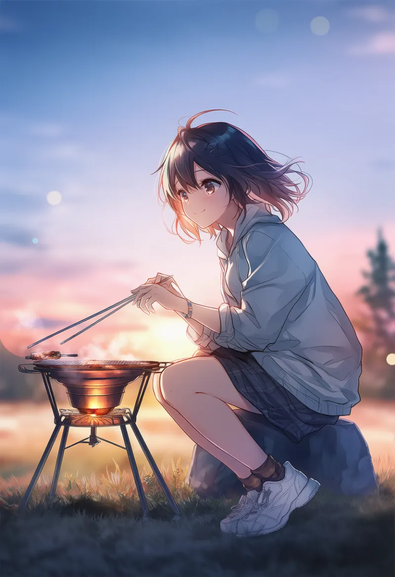 グリル調理のAIイラスト｜プロンプト紹介