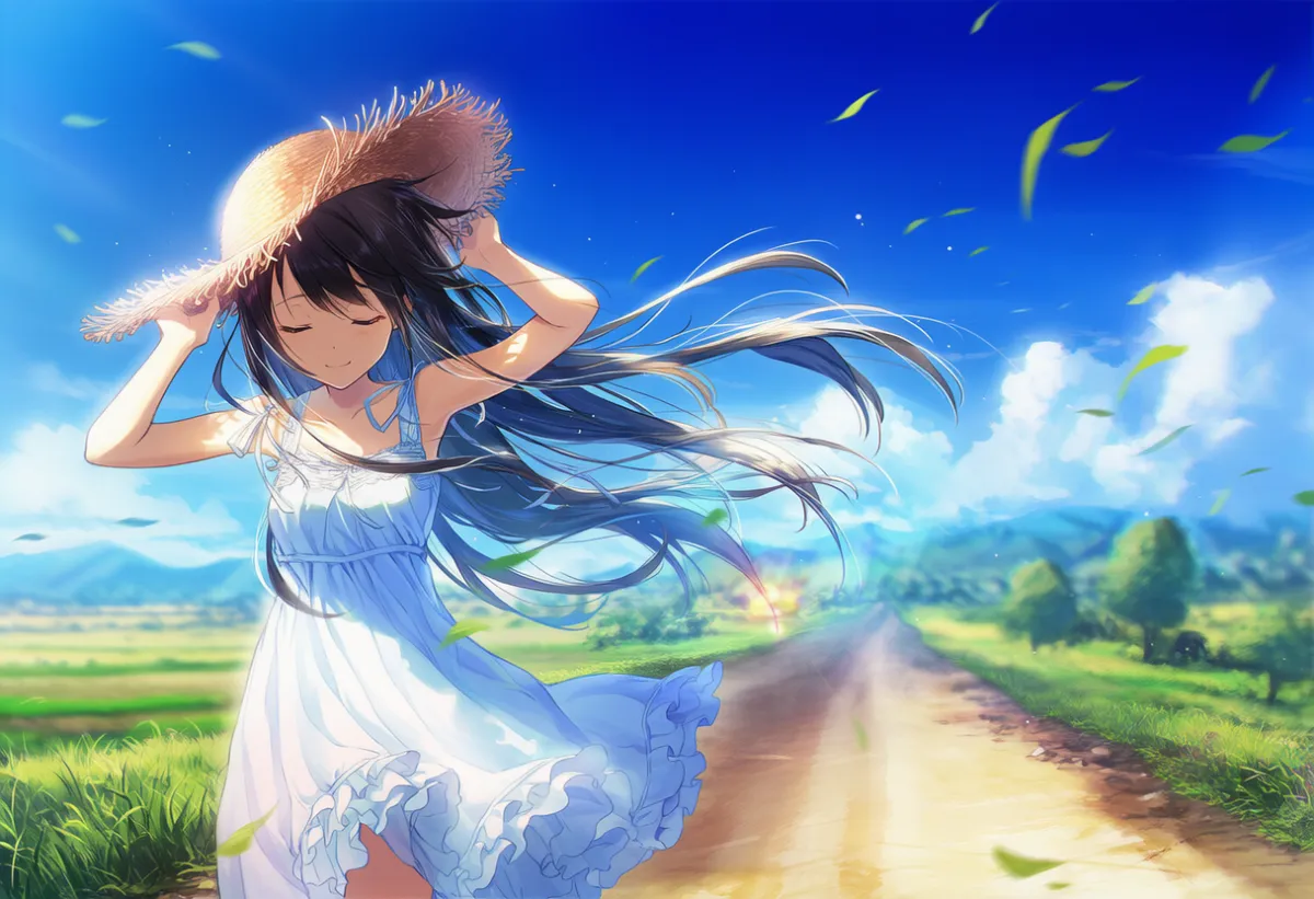 風を感じさせる構図プロンプトの紹介｜AIイラスト