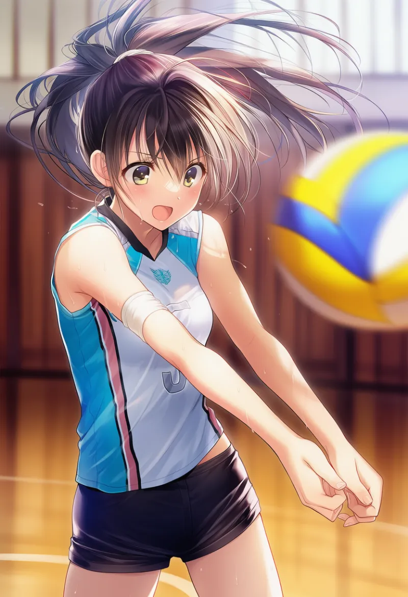 髪の毛が舞い上がる状態を再現したAIイラスト｜プロンプト紹介：hair floating upwards