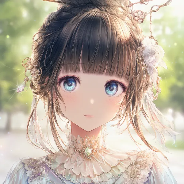 簪（お嬢様ヘアのアクセサリ）のAIイラスト｜プロンプト紹介