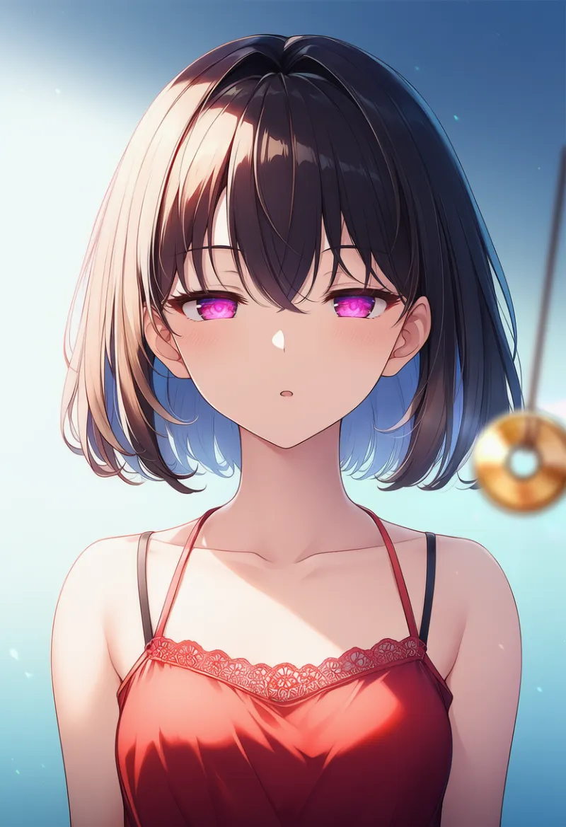 半目のAIイラスト（催眠シーン）