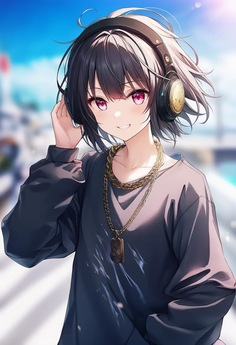 ヘッドフォンのAIイラスト|プロンプト紹介(ヒップホップファッション)