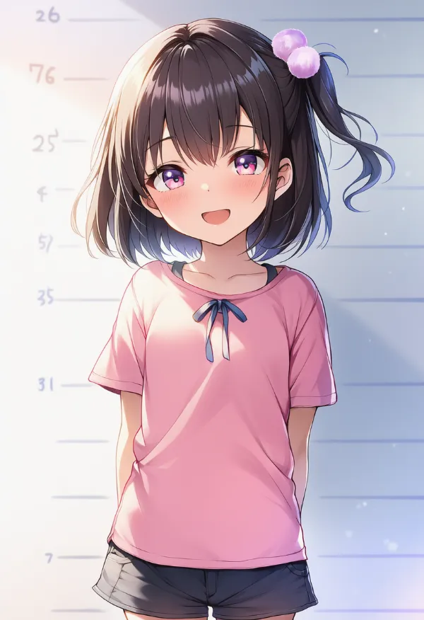 身長の目盛りを再現したAIイラスト｜プロンプト：height mark