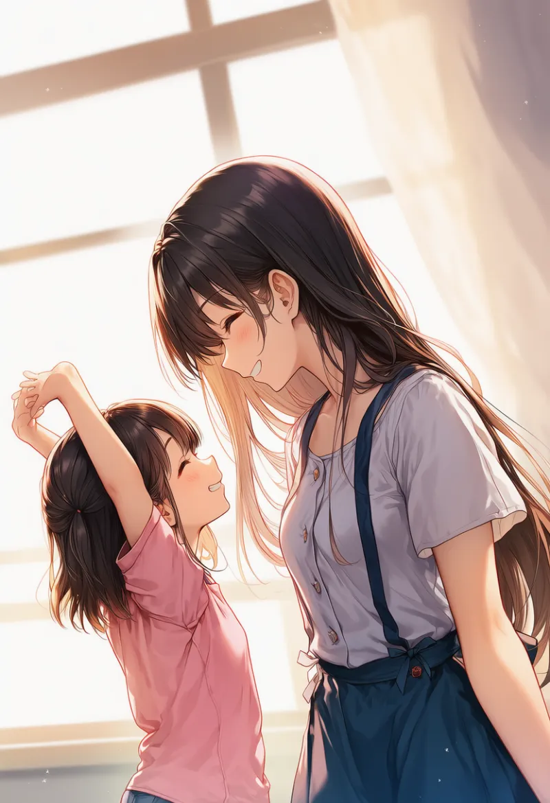 身長差を再現したAIイラスト｜プロンプト：height difference