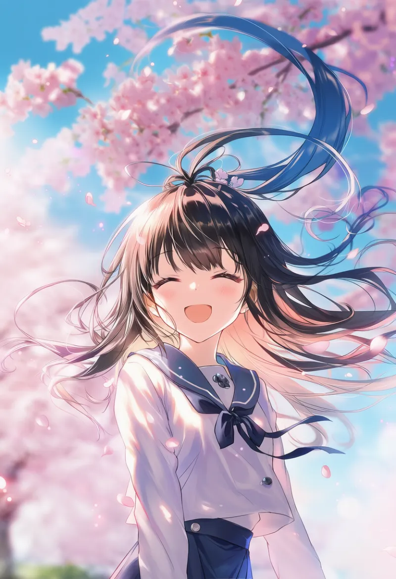 髪の毛が舞い上がり回転するプロンプト：helicopter hair｜AIイラスト