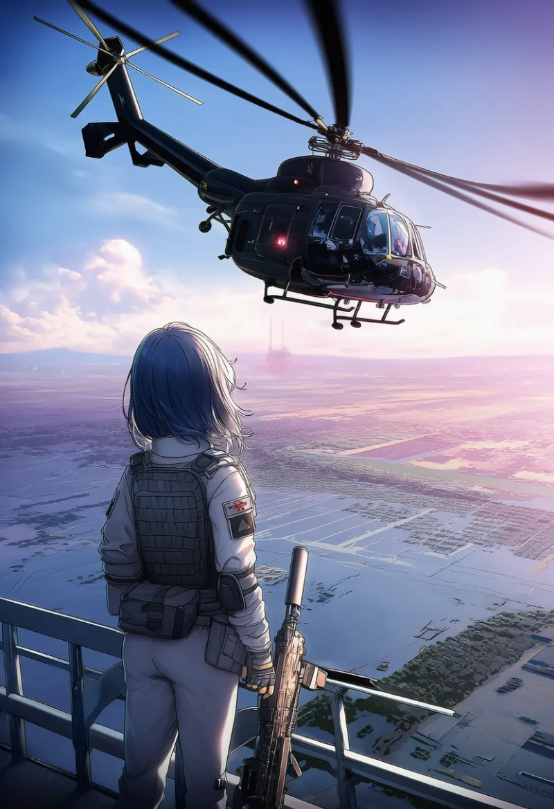 ヘリコプターのプロンプト:helicopter|AIイラスト