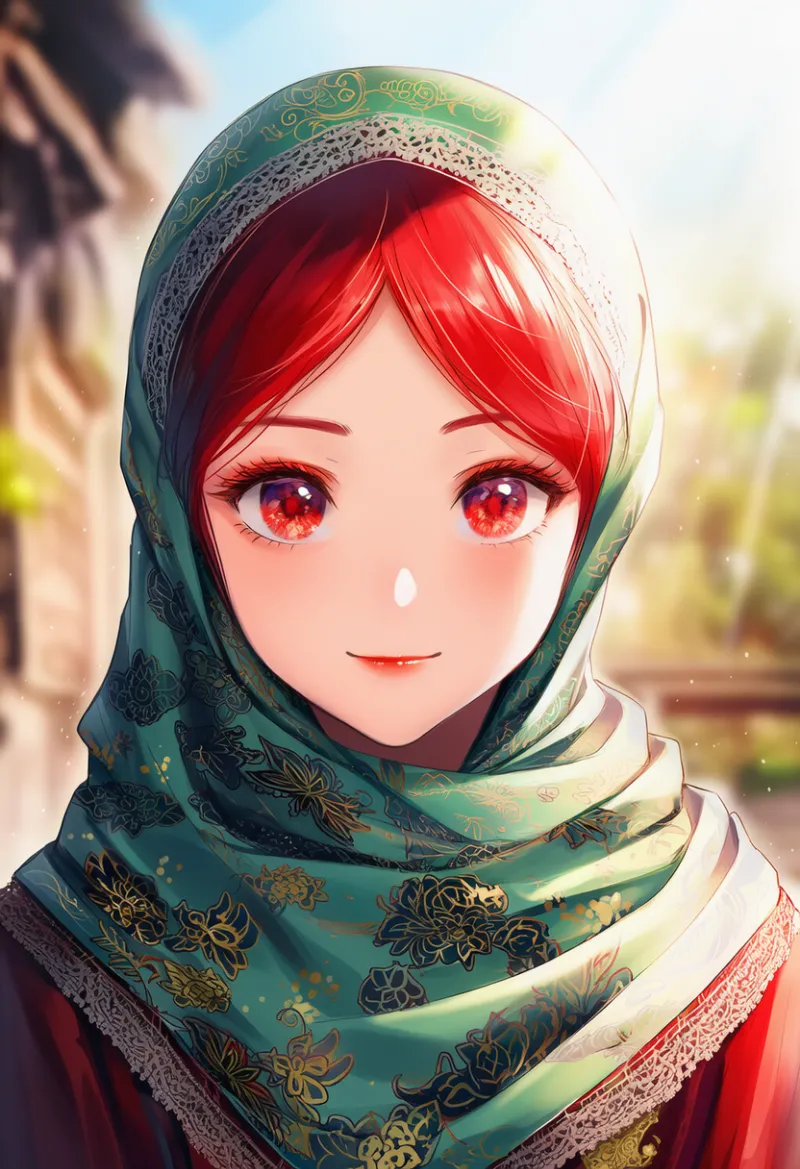 ヒジャブのAIイラスト｜プロンプト紹介：hijab