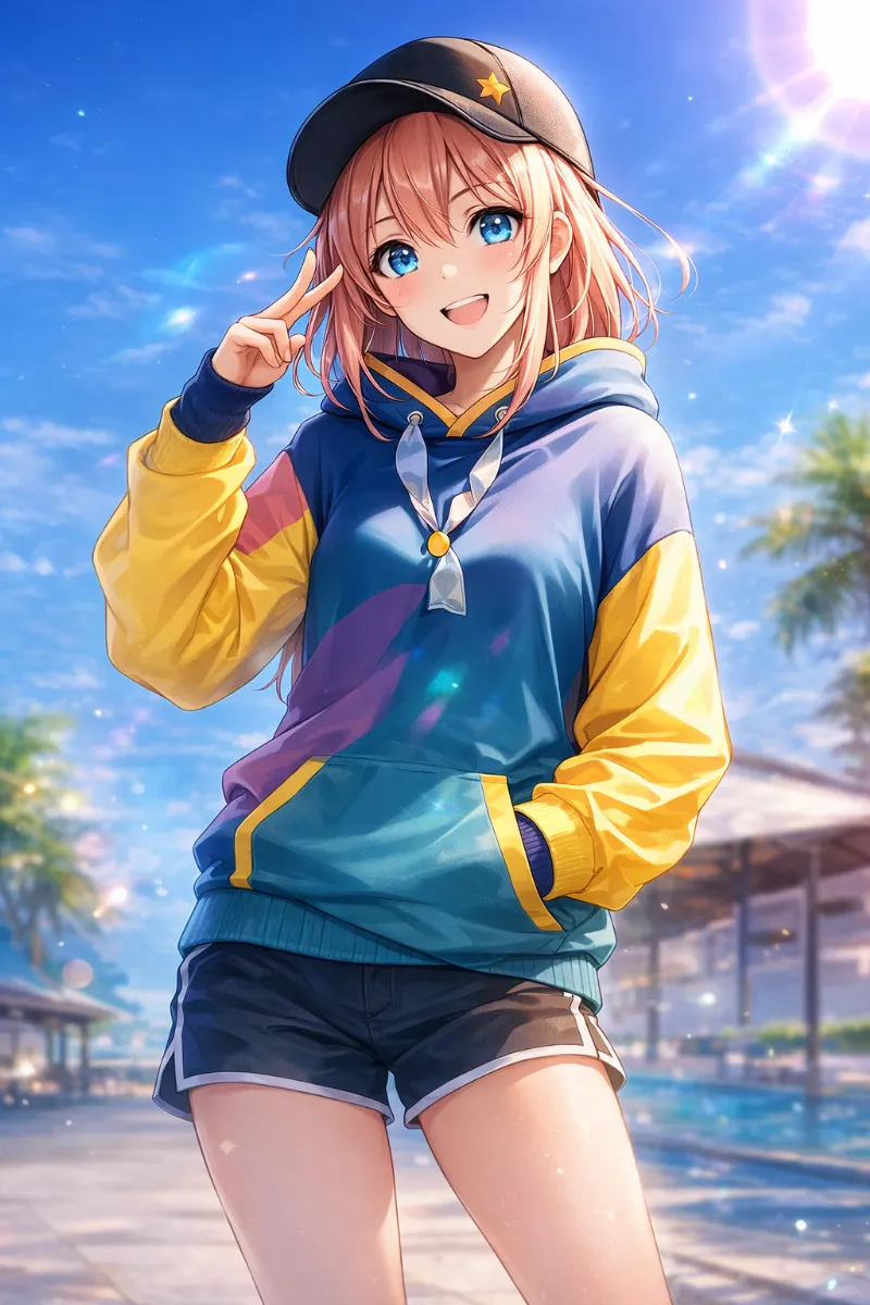 ヒップホップファッションを再現するプロンプト:hip hop fashion, multicolored clothes