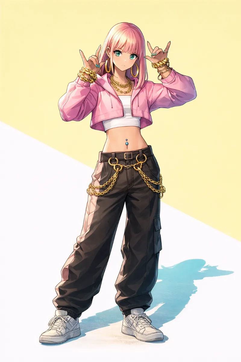 Y2Kジュエリースタイルのプロンプト|AIイラスト(ヒップホップファッション)