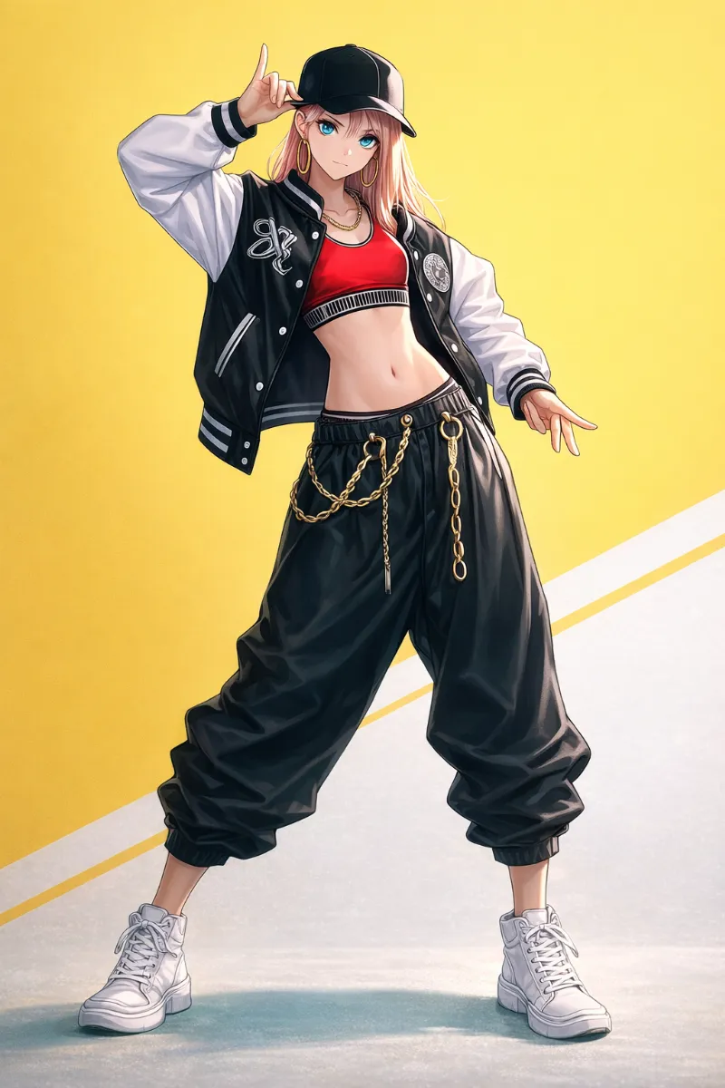 ギャングスタースタイルのプロンプト|AIイラスト(ヒップホップファッション)