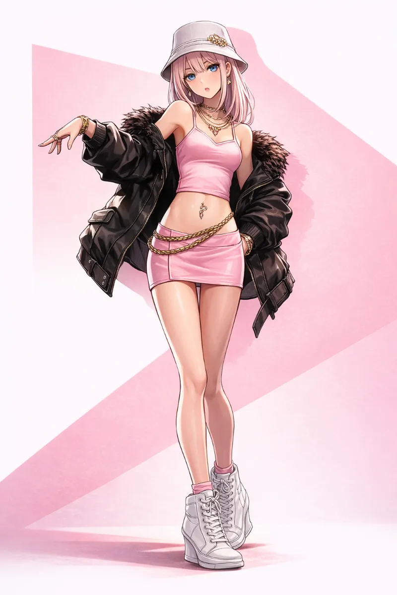 ファートリムミニスタイルのプロンプト|AIイラスト(ヒップホップファッション)