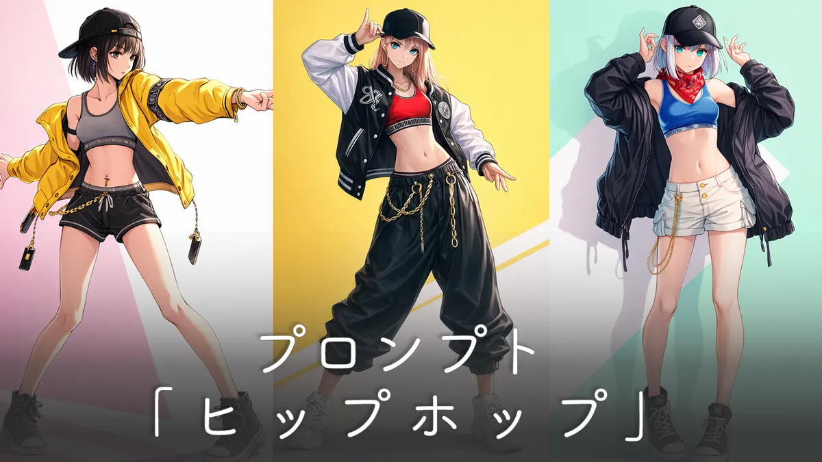 ヒップホップファッションのプロンプト集【AIイラスト】