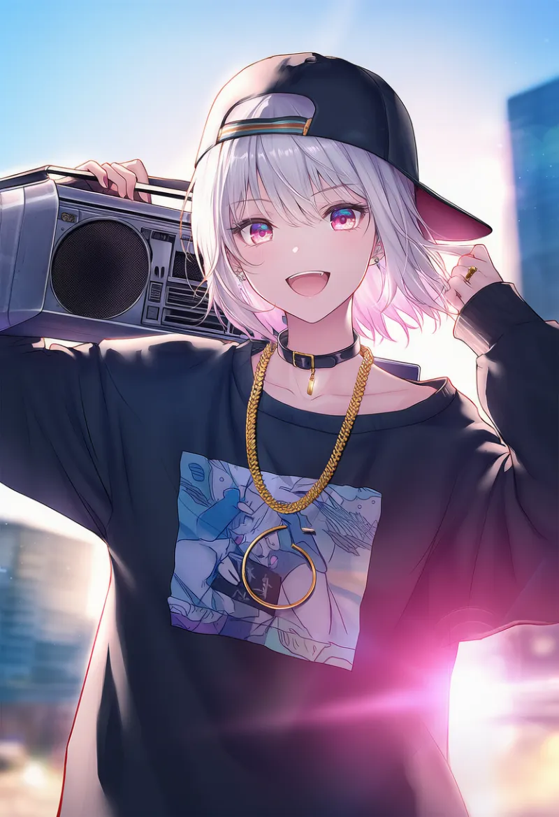 ブームボックスのAIイラスト|プロンプト紹介(ヒップホップファッション)