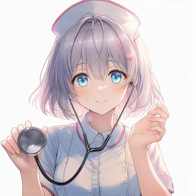 聴診器（手に持った状態）のAIイラスト｜プロンプト紹介：holding stethoscope