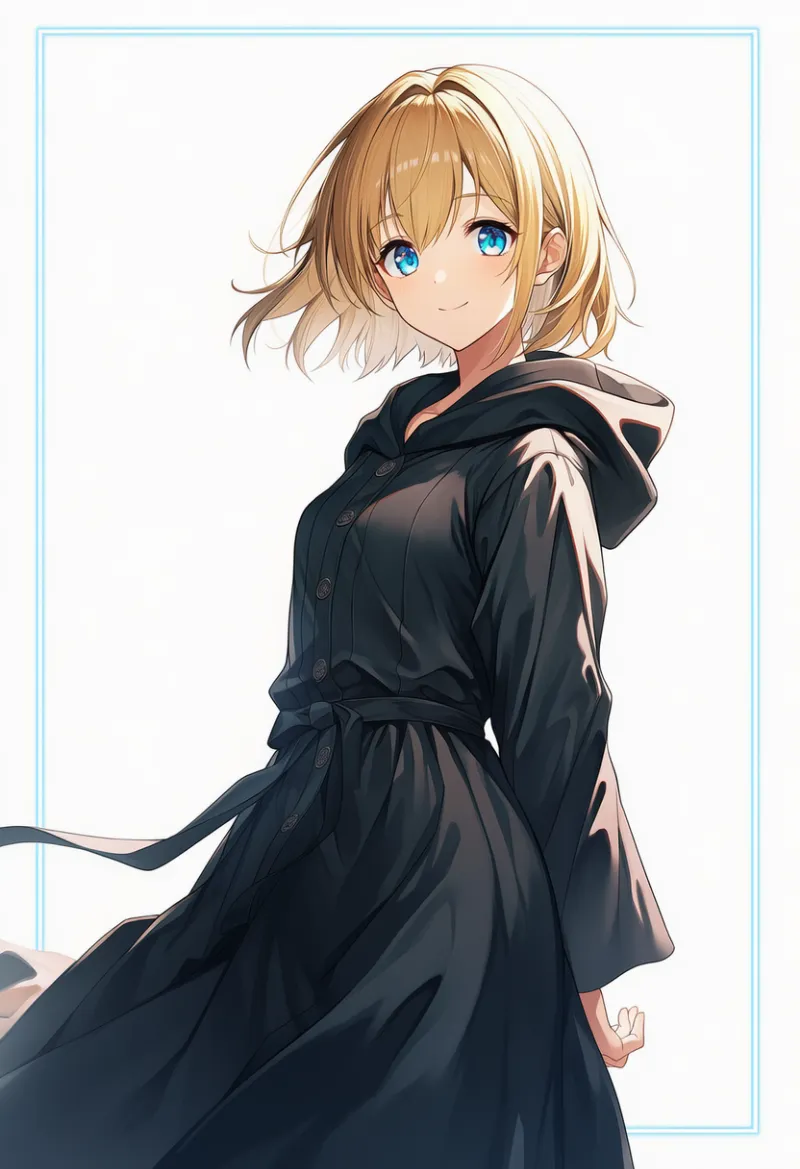 フード付きローブのAIイラスト｜プロンプト紹介