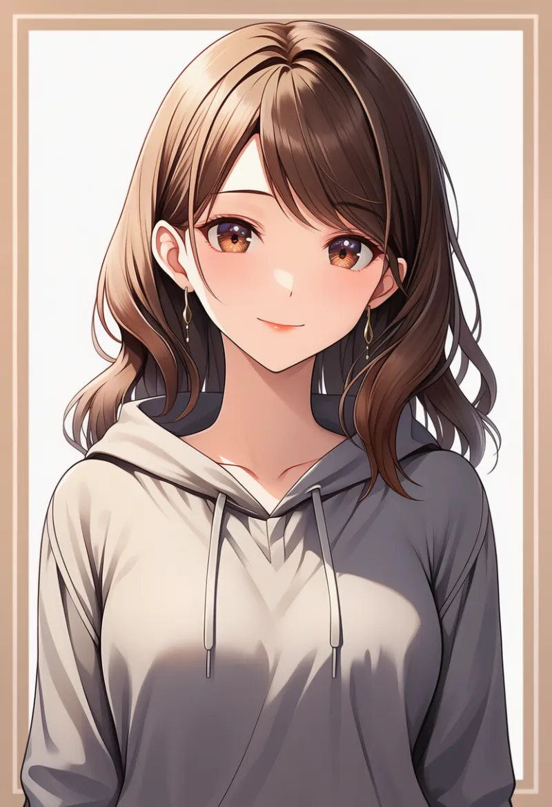 パーカー|女子大生ファッションのプロンプト紹介