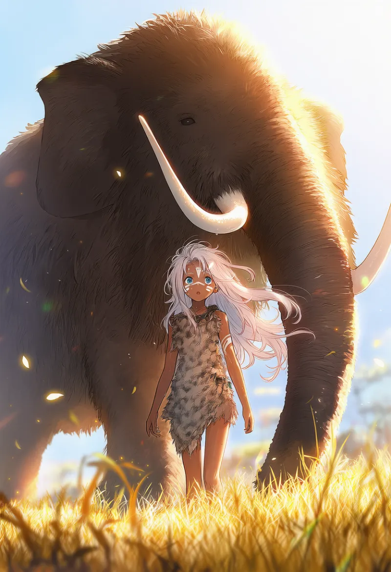 巨大マンモスのAIイラスト｜プロンプト紹介