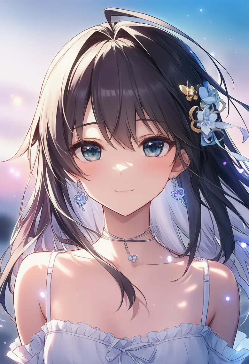 宝石の髪飾りのAIイラスト（豪華な服用）｜プロンプト紹介