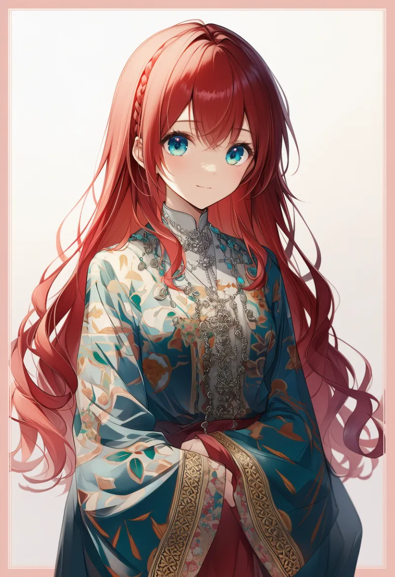 唐草模様のアラビア衣装のAIイラスト｜プロンプト紹介