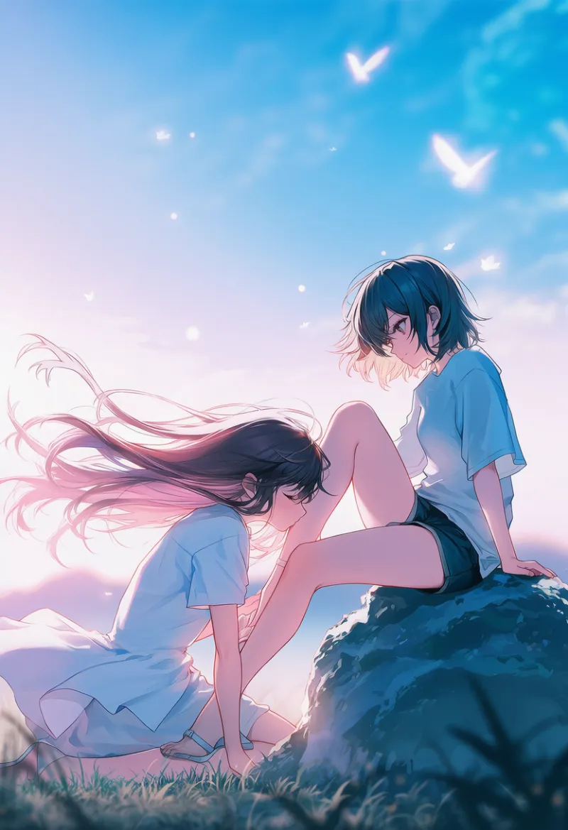 脚にキスのAIイラスト|プロンプト紹介:kissing leg