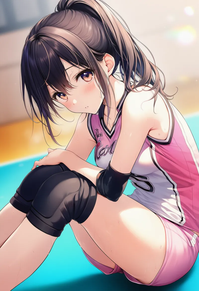 膝パッドのAIイラスト（バレーボールユニフォーム）｜プロンプト紹介